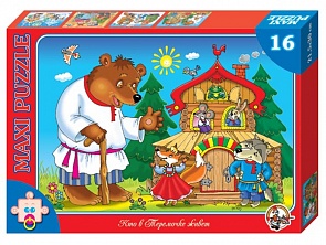 Пазл макси «Кто в теремочке живет», 16 элементов (Десятое королевство, 01029ДК)